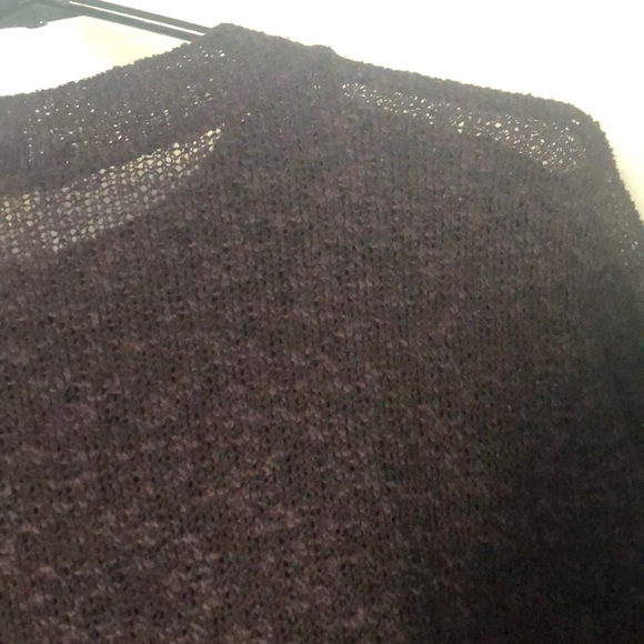 AE American Eagle Plum Purple Knit High Mock Neck Pullover Sweater - Picture 9 of 11